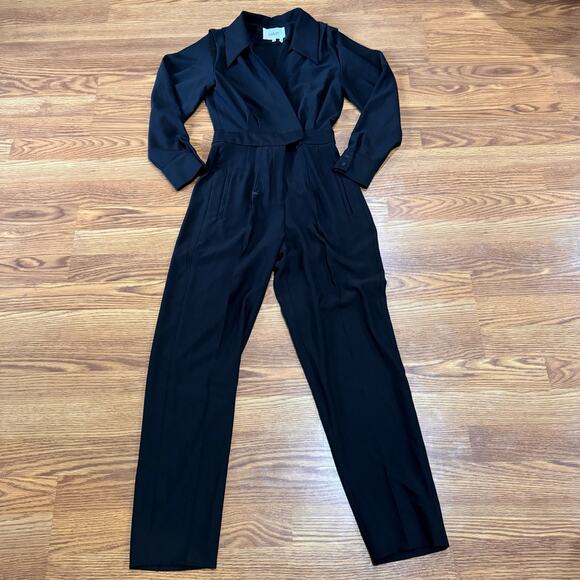 ba&sh Stylish black crepe tapered Nesi Jumpsuit size XS - Picture 9 of 14